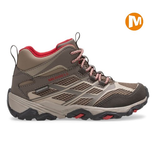 Merrell Moab FST Mid Waterproof Sneaker Kinder Braun [DE-MVXQO]